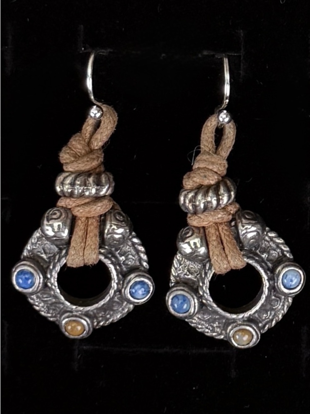 Bohemian chic weighted chunky pierced earrings